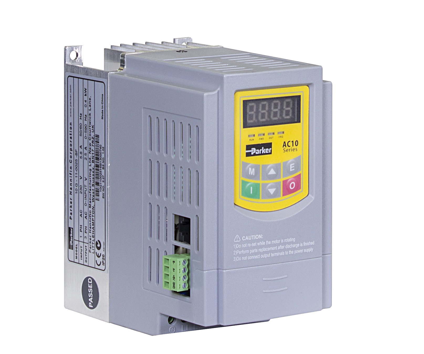 2.2kW Inverter 230VAC 1Ph Parker AC10 - 10G-12-0100-BF